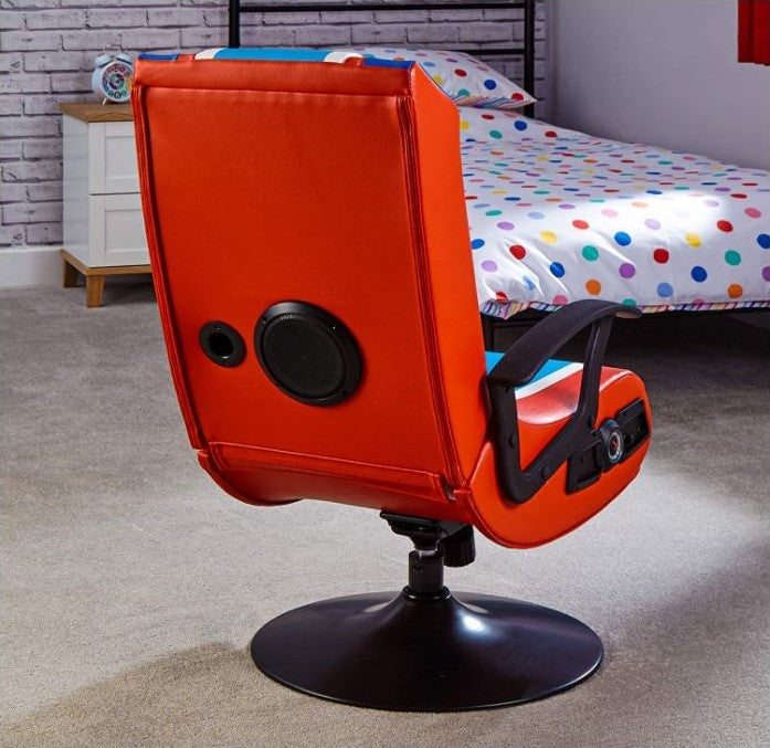 كرسي ألعاب ماريو القابل للطي X-Rocker Nintendo Super Mario Pedestal مزود بنظام صوت 2.1 مدمج | 2020108