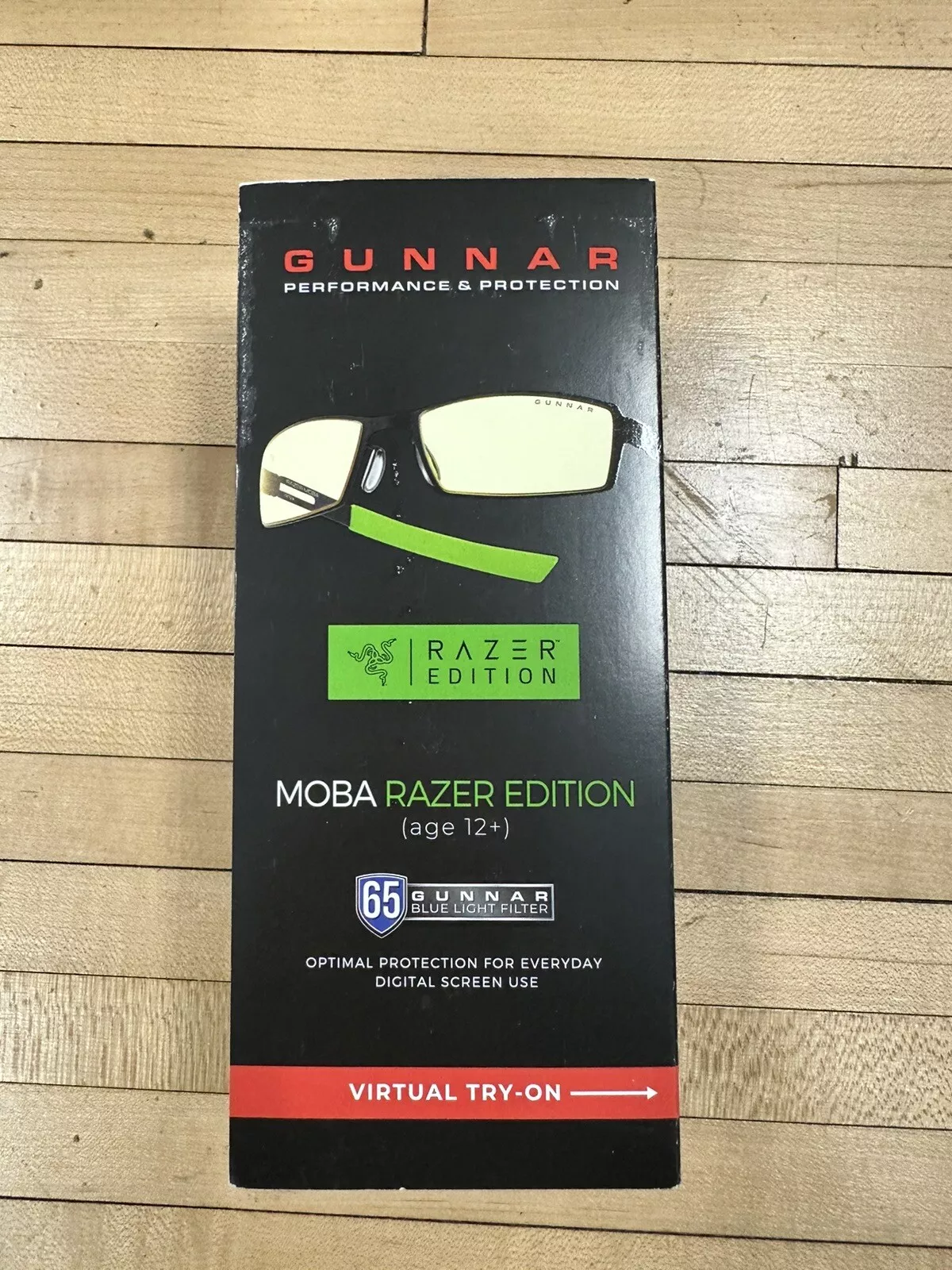 GUNNAR - Premium Gaming and Computer Glasses for Kids (age 12+) - Blocks 65% Blue Light - MOBA Razer Edition, Onyx, Amber Tint Gunnar Gamers Point 25.990