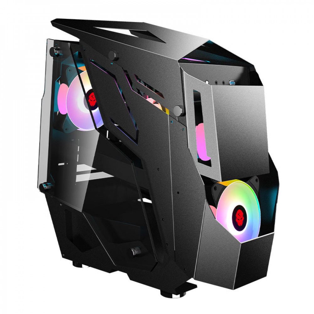 WJCOOLMAN Battle Machine Gaming Case 5 RGB Fans - BLACK GPC Cases Gamers Point 45.000