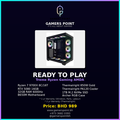 Ready To Play Gaming PC RTX 5000 Series