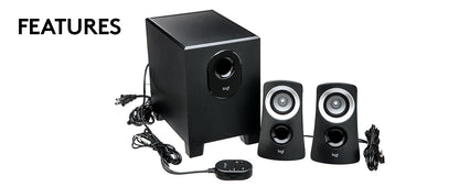 Logitech Z313 2.1 Multimedia Speaker System with Subwoofer, Full Range Audio, 50 Watts Peak Power, Strong Bass, 3.5mm Inputs, PC/PS4/Xbox/TV/Smartphone/Tablet/Music Player - Black MP SPEAKER Gamers Point 29.000 