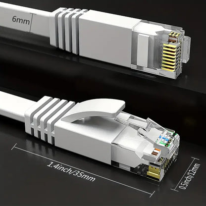 Flat Cat6 Ethernet Cable, High-Speed 1Gbps RJ45 Network Patch Cord, Available in Multiple Lengths Compatible with Console, PS3, PS4, PS5, Switch, Router, Modem, Patch Panel, PC, TV, Cables & Interconnects Gamers Point 10.000 5M