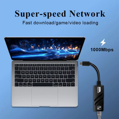 10/100/1000Mbps USB 3.0 Wired Network Card USB to RJ45 Type C to RJ45 LAN Ethernet Adapter for PC Macbook Windows Laptop - BAHRAIN