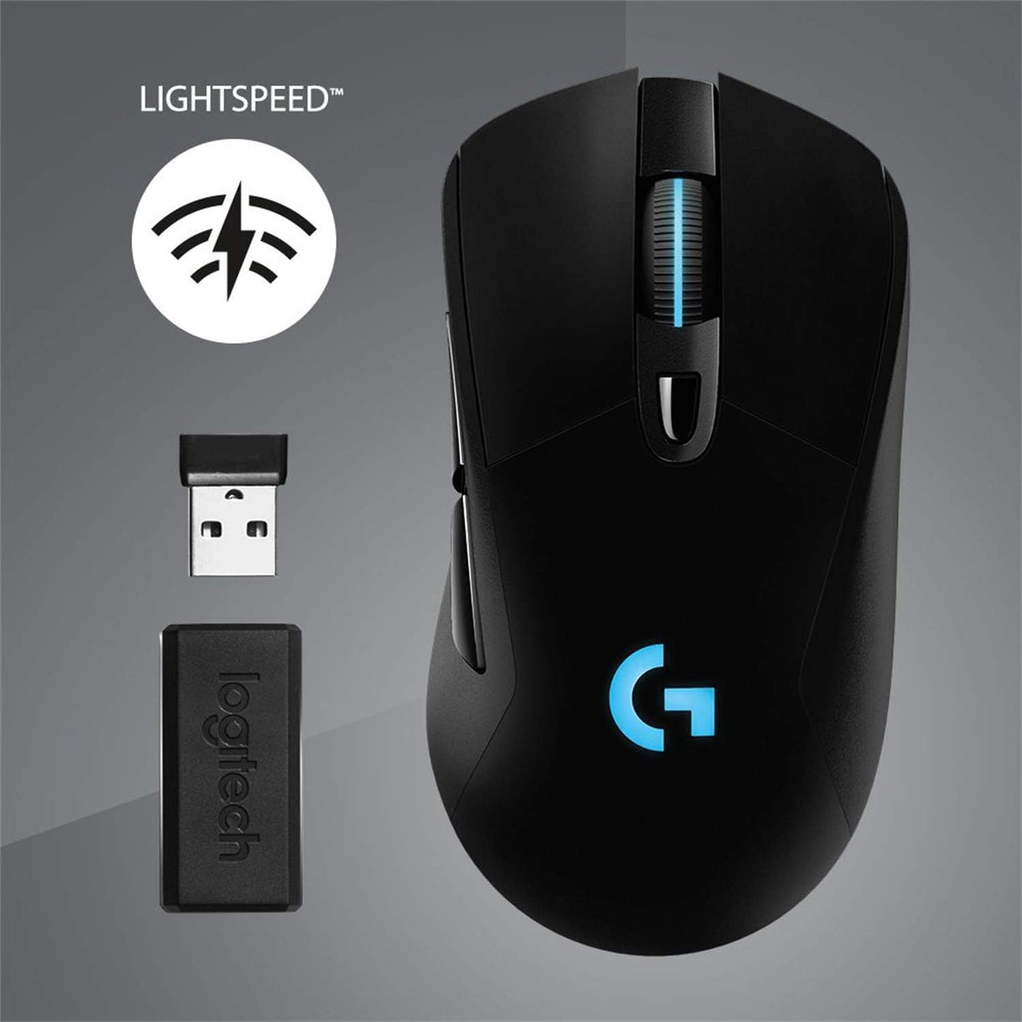 Logitech G703 Lightspeed Wireless Gaming Mouse W/Hero 25K Sensor, PowerPlay Compatible, Lightsync RGB, Lightweight 95G+10G Optional, 100-25, 600 DPI, Rubber Side Grips - Black Gaming Mice Gamers Point 45.000 