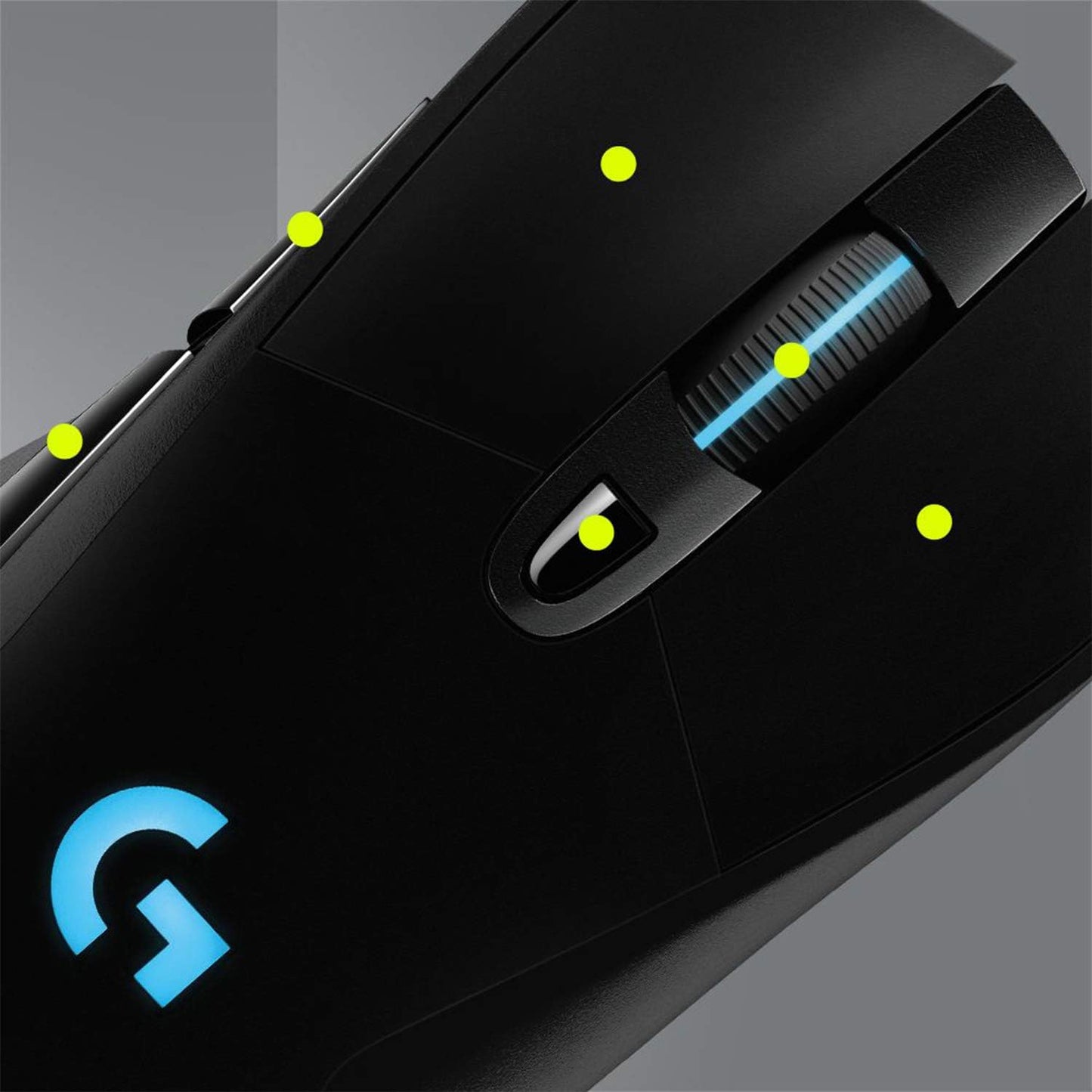 Logitech G703 Lightspeed Wireless Gaming Mouse W/Hero 25K Sensor, PowerPlay Compatible, Lightsync RGB, Lightweight 95G+10G Optional, 100-25, 600 DPI, Rubber Side Grips - Black Gaming Mice Gamers Point 45.000 