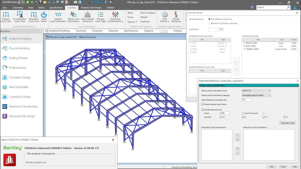 Bentley STAAD.Pro CONNECT Edition – برنامج تحليل وتصميم الهياكل دون اتصال بالإنترنت