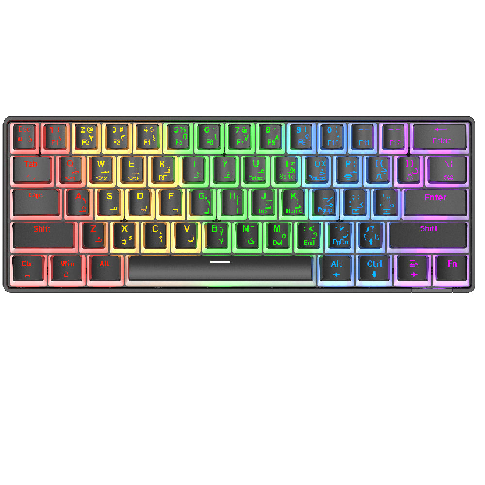 Spark Gaming SPK61 – Arabic/English 60% Mechanical Gaming Keyboard (Blue Switches, RGB, Pudding Keycaps) | Gamers Point Bahrain Gamers Point   Gamers Point