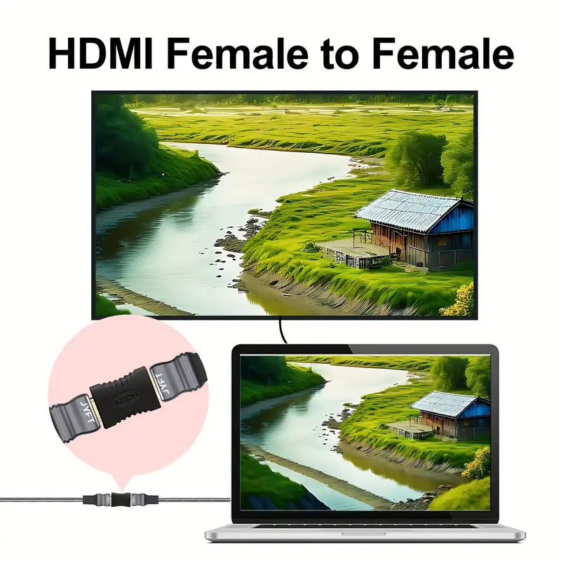 HDMI Adapter, 4K@60Hz HDMI Female To Female Adapter HDMI 2.0 Extender For HDMI Cables, Compatible With Laptop, Monitor, PS5, PS4, Xbox One, Fire TV, & More Hubs & Adapters Gamers Point 5.600 