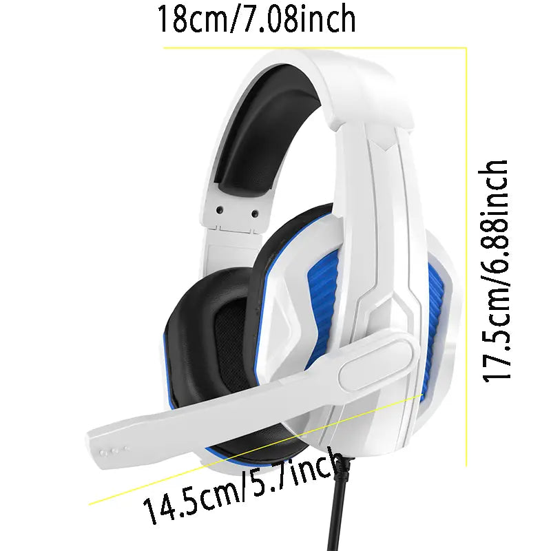 Premium Gaming Headset: Noise Cancelling Over Ear Headphones with Mic for PS4, PC, Xbox One, PS5, and More! Headphones Gamers Point 5.000 