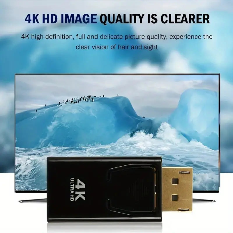 4K DisplayPort To HDTV-compatible Adapter Display Port Male DP 1080P HDTV Female Converter Video Audio Cable For PC Projector Hubs & Adapters Gamers Point 5.000 