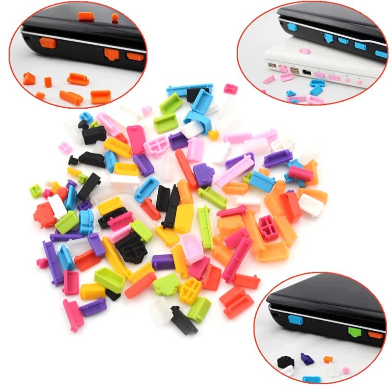 16pcs 13pcs Colorful Silicone Anti Dust Plug Cover Stopper Laptop dust plug laptop dustproof usb dust plug Computer Accessories - bahrain Dust Plug Gamers Point 3.800 