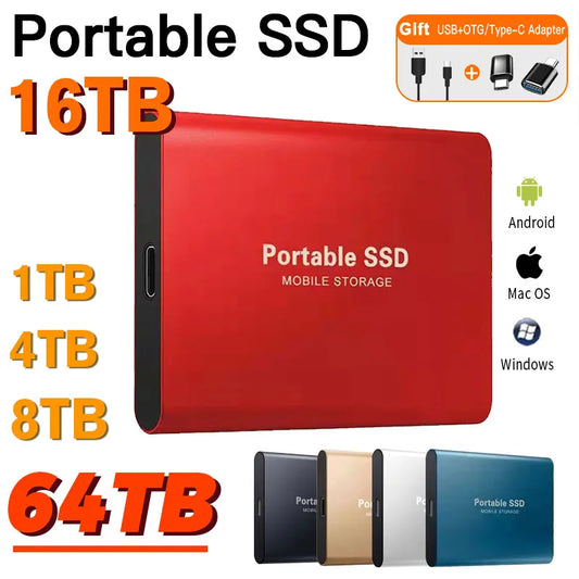 1TB Original portable Ssd 2tb External Hard Drive high-speed Type-C/USB 3.1 Solid state drive 500GB Hard Disk For pc/mac -BAHRAIN EXTERNAL HDD Gamers Point 70.000 12TB