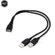 High quality USB 2.0 and Cable USB Double Splitter adapter Cable Female to USB 2 Male Power Extension Cable one to two