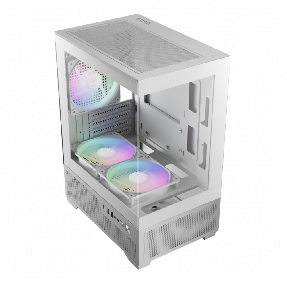 Gamdias Aura GC Elite ARGB Micro Tower Case White | Gamers Point Bahrain