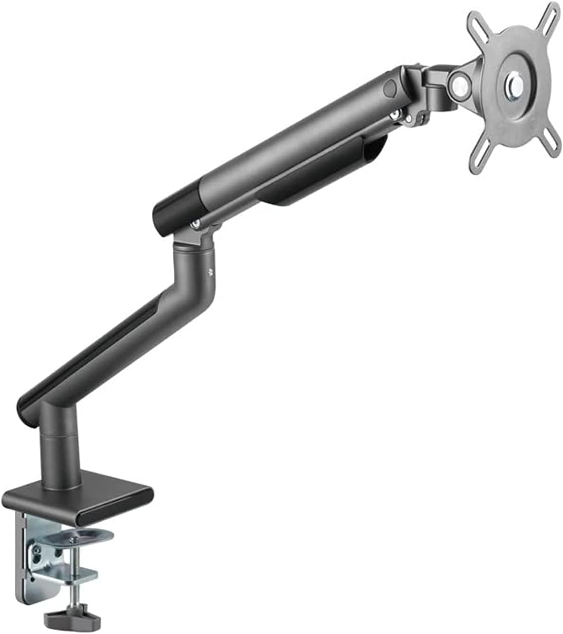 Twisted Minds Twisted Minds, Premium Aluminum Single Adjustable Computer Monitor Arm Mount for 17 To 32 Inch, Grey, TM-49-C06-G