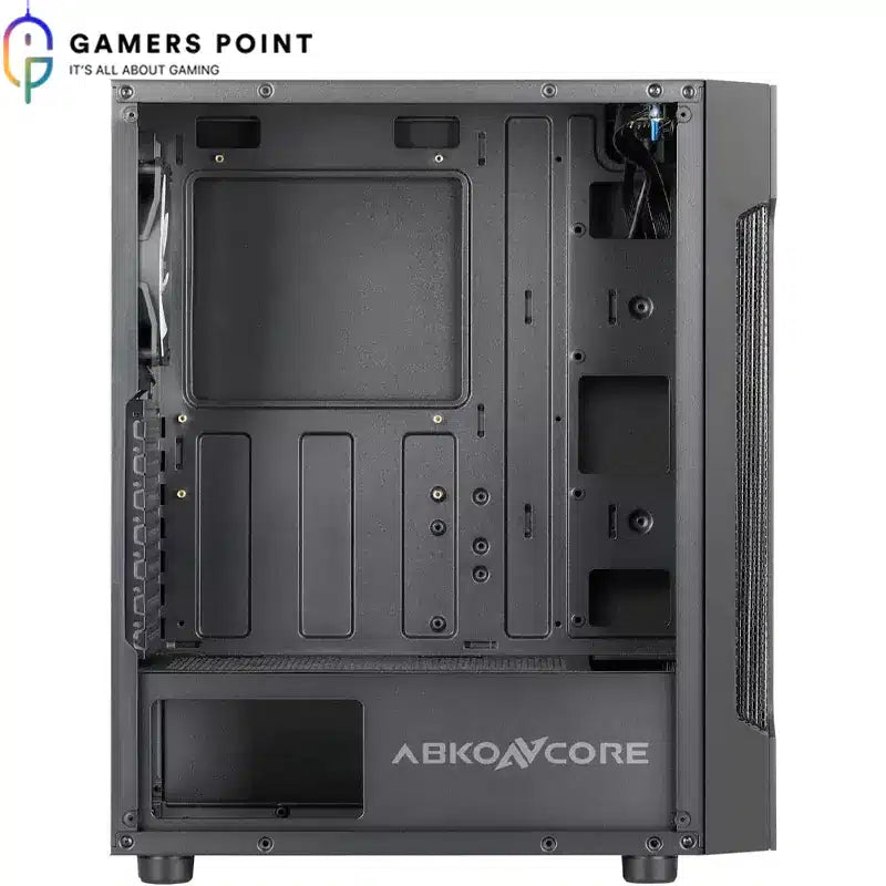 RGB Tower Case Black ABKONCORE T250 RGB Mid PC CASE Gamers Point 45.000 