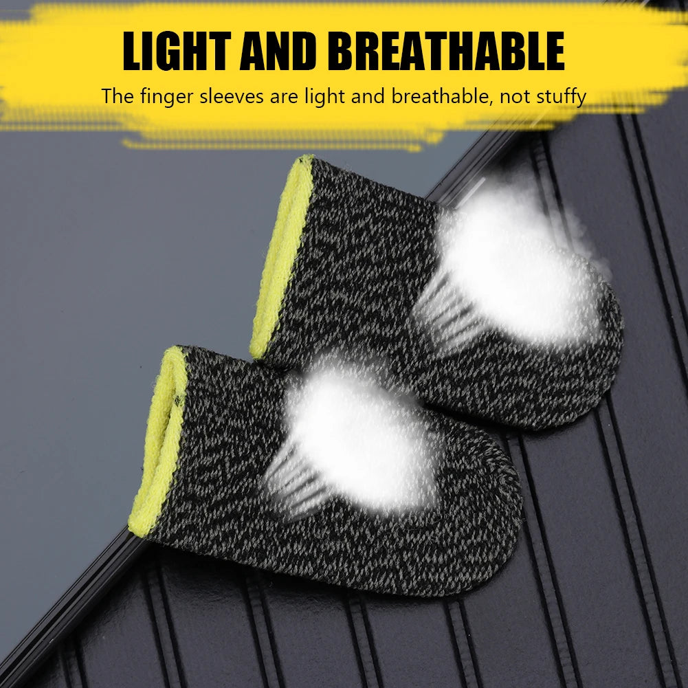 2pcs Touch Screen Thumb Gloves Sweat Proof Sensitive Game Controller Finger Cover Non-Scratch Breathable Knitted for PUBG Mobile  Gamers Point 2.000 