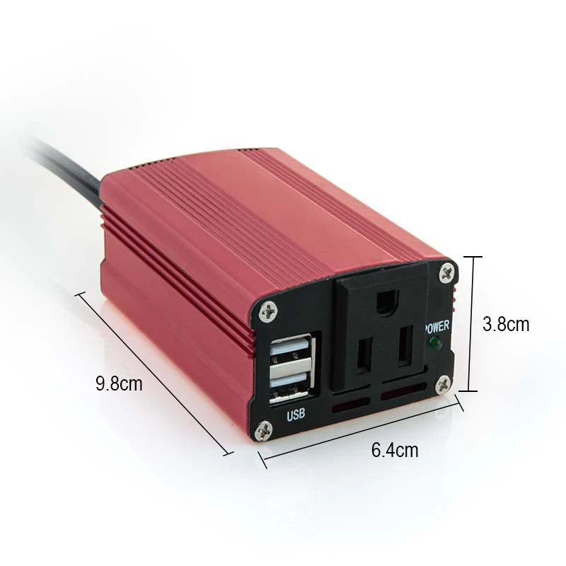 200W Car Power Inverter 12V to 220V Cigarette Lighter Plug 230V Voltage Converter USB Universal Socket Auto Accessories - BAHRAIN CONNECTOR Gamers Point 9.000 