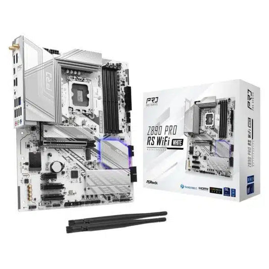 ASRock Z890 Pro RS WiFi 6E (White) — LGA1851 ATX Motherboard | Gamers Point Bahrain