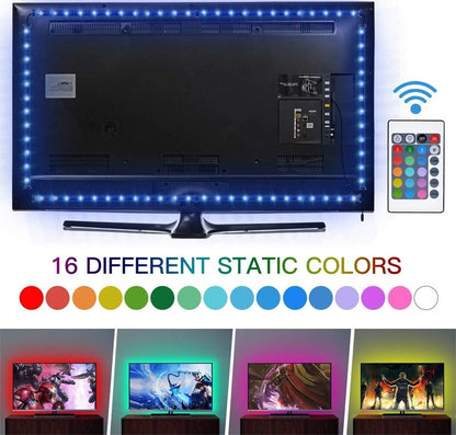 Twisted Minds Gaming Monitor /TV RGB LED Strip, USB Powered Light, 2 Meters | TM-LED-2M