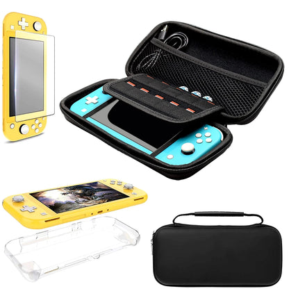 3 in 1 Accessories Kit Carrying Case with 8 Game Card Slots TPU Case Cover and Screen Protector for Nintend Switch Lite Console - BAHRAIN Video Games Gamers Point 9.500 