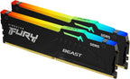 Kingston FURY Beast RGB DDR5 Desktop RAM 16GB (2x8GB) 5600MT/s CL40 KF556C40BBAK2-16 - Gamers Point Bahrain