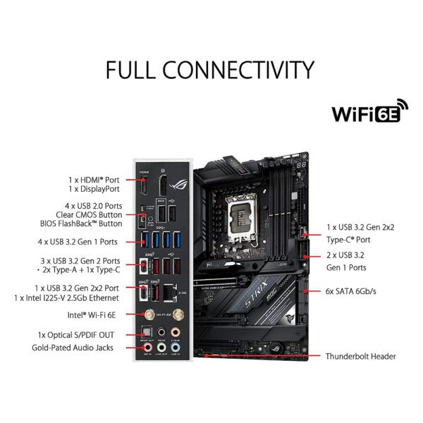 ASUS ROG Strix Z690-E WiFi DDR5 ATX Motherboard - Now Buy From Gamers Point Store Arad With Best Discounted Price Call Us Now +973-36820393 Delivery available to all bahrain Intel Motherboard Gamers Point 139.000 