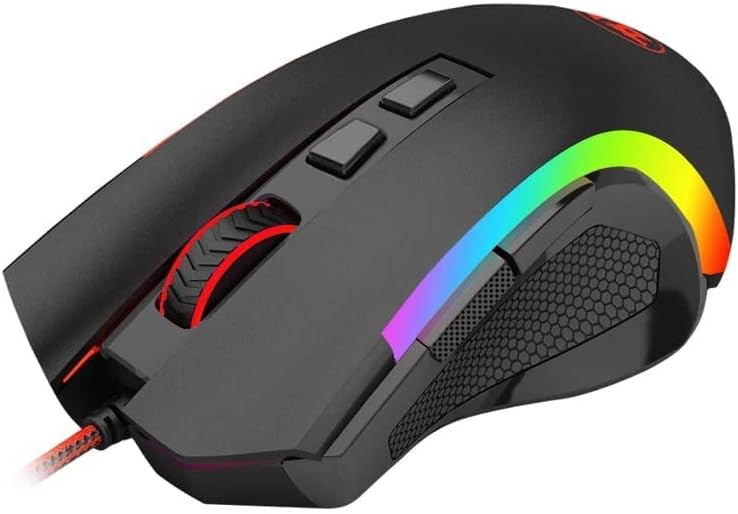 Redragon Griffin M607 Wired USB Gaming Mouse with 7 Programmable Buttons / 7200 DPI / RGB Lighting for Windows/Mac PC Gaming Mice Gamers Point 18.000 