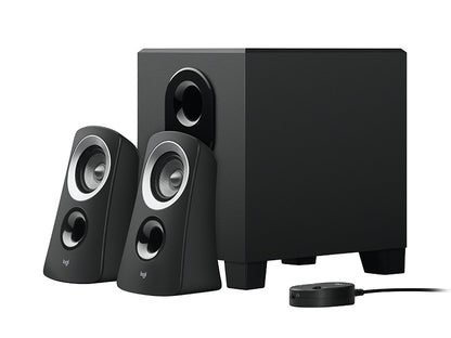 Logitech Z313 2.1 Multimedia Speaker System with Subwoofer, Full Range Audio, 50 Watts Peak Power, Strong Bass, 3.5mm Inputs, PC/PS4/Xbox/TV/Smartphone/Tablet/Music Player - Black MP SPEAKER Gamers Point 29.000 