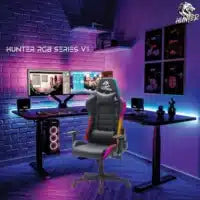 Hunter RGB Series Gaming Chair V1 Leather |Bahrain Gamers Point Accessory  Gamers Point