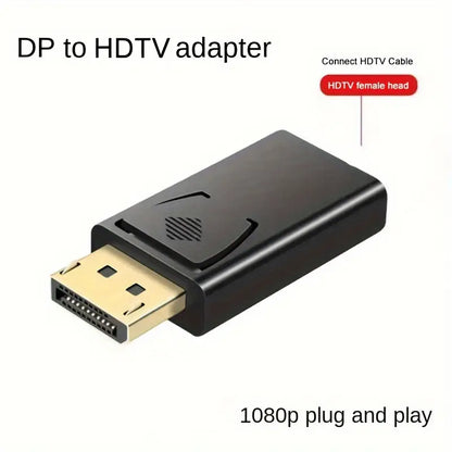 4K DisplayPort To HDTV-compatible Adapter Display Port Male DP 1080P HDTV Female Converter Video Audio Cable For PC Projector Hubs & Adapters Gamers Point 5.000 