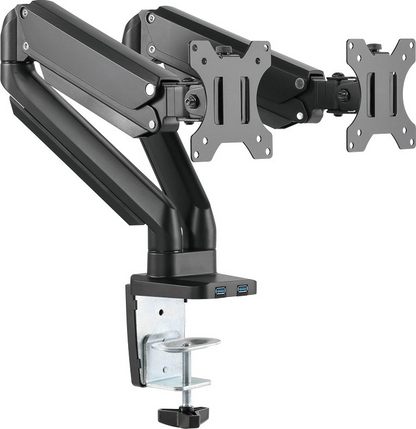 Twisted Minds Premium Dual Monitor Aluminum Gas Spring Pole Mounted Monitor Arm - TM-26-C012U