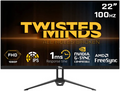 Twisted Minds 22" FHD Gaming Monitor, IPS Panel Technology, 1920 x 1080 Full HD Resolution, 100Hz Refresh Rate, 1ms, Speaker, HDMI 1.4 / VGA / Audio Twisted Minds Monitor  Gamers Point