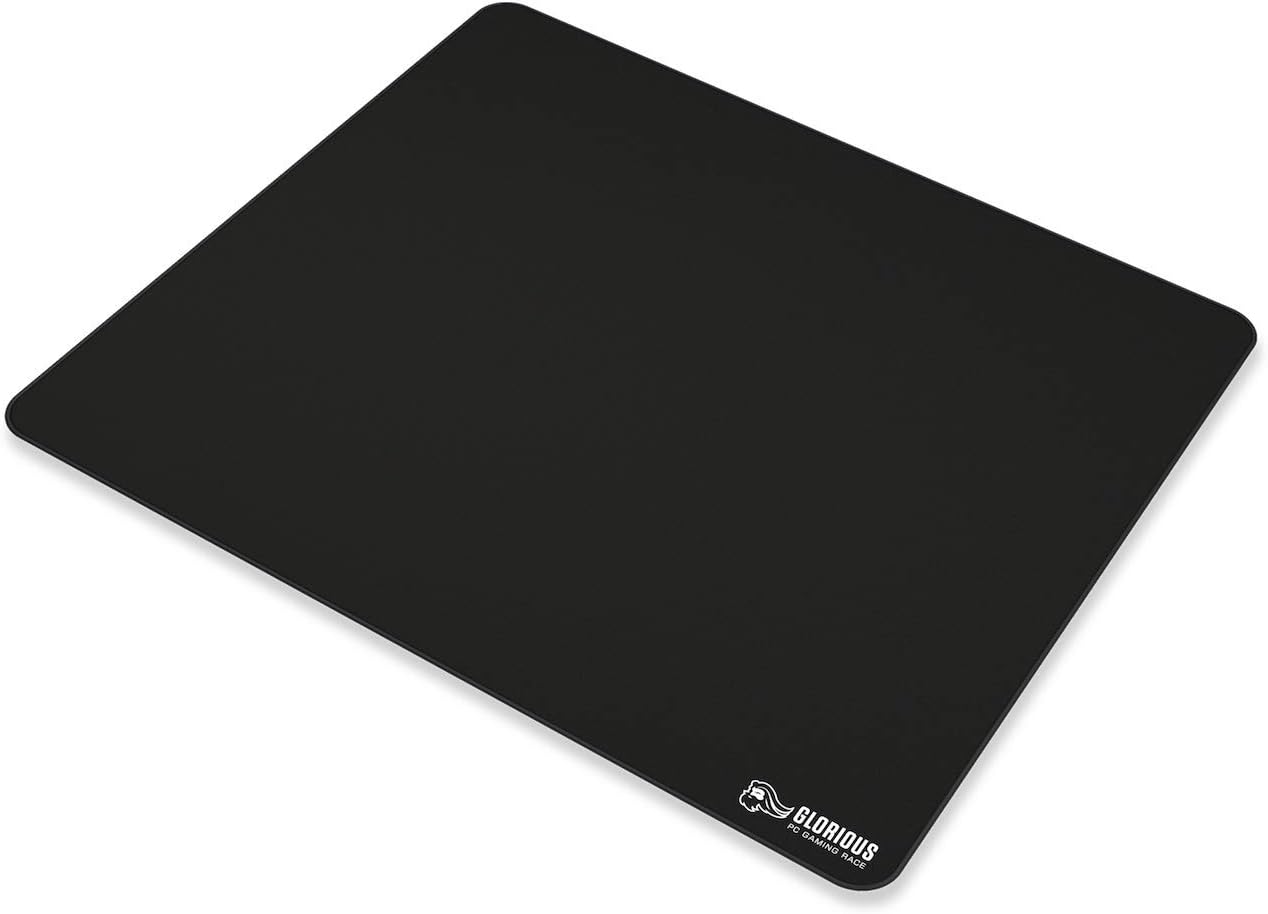 Glorious XL Gaming Mouse Mat/Pad - Large, Wide (XL) Black Cloth Mousepad, Stitched Edges | 16"x18" (G-XL) Mouse Pads Gamers Point 14.000 