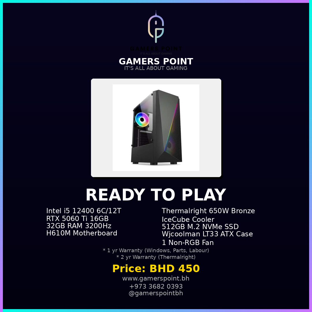Ready To Play Gaming PC RTX 5000 Series Gamers Point Gaming PC  Gamers Point
