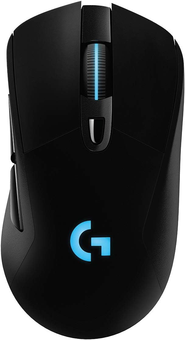 Logitech G703 Lightspeed Wireless Gaming Mouse W/Hero 25K Sensor, PowerPlay Compatible, Lightsync RGB, Lightweight 95G+10G Optional, 100-25, 600 DPI, Rubber Side Grips - Black Gaming Mice Gamers Point 45.000 