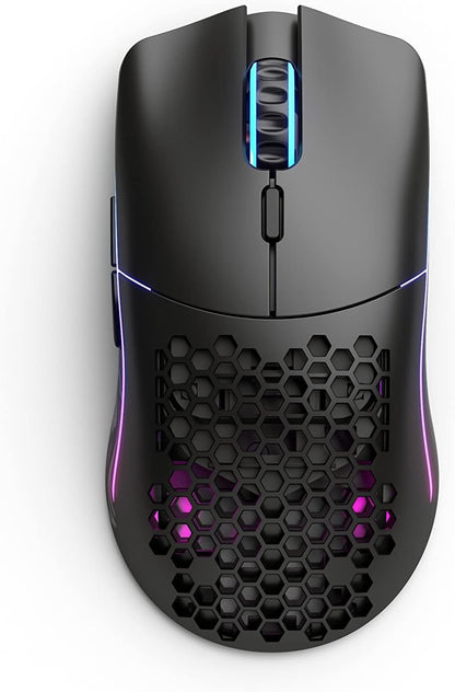 Glorious Model O Wireless Gaming Mouse - Superlight, 69g Honeycomb Design, RGB, Ambidextrous, Lag Free 2.4GHz Wireless, Up to 71 Hours Battery - Matte Black Mice Gamers Point 38.000 