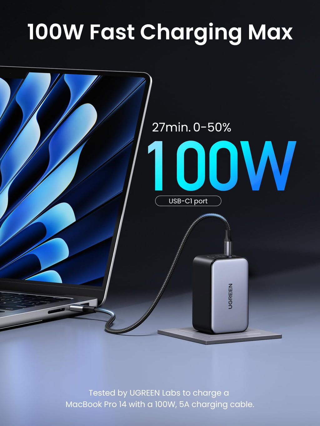 UGREEN Nexode X 100W 3-Port GaN Charger 35037 | Gamers Point Bahrain