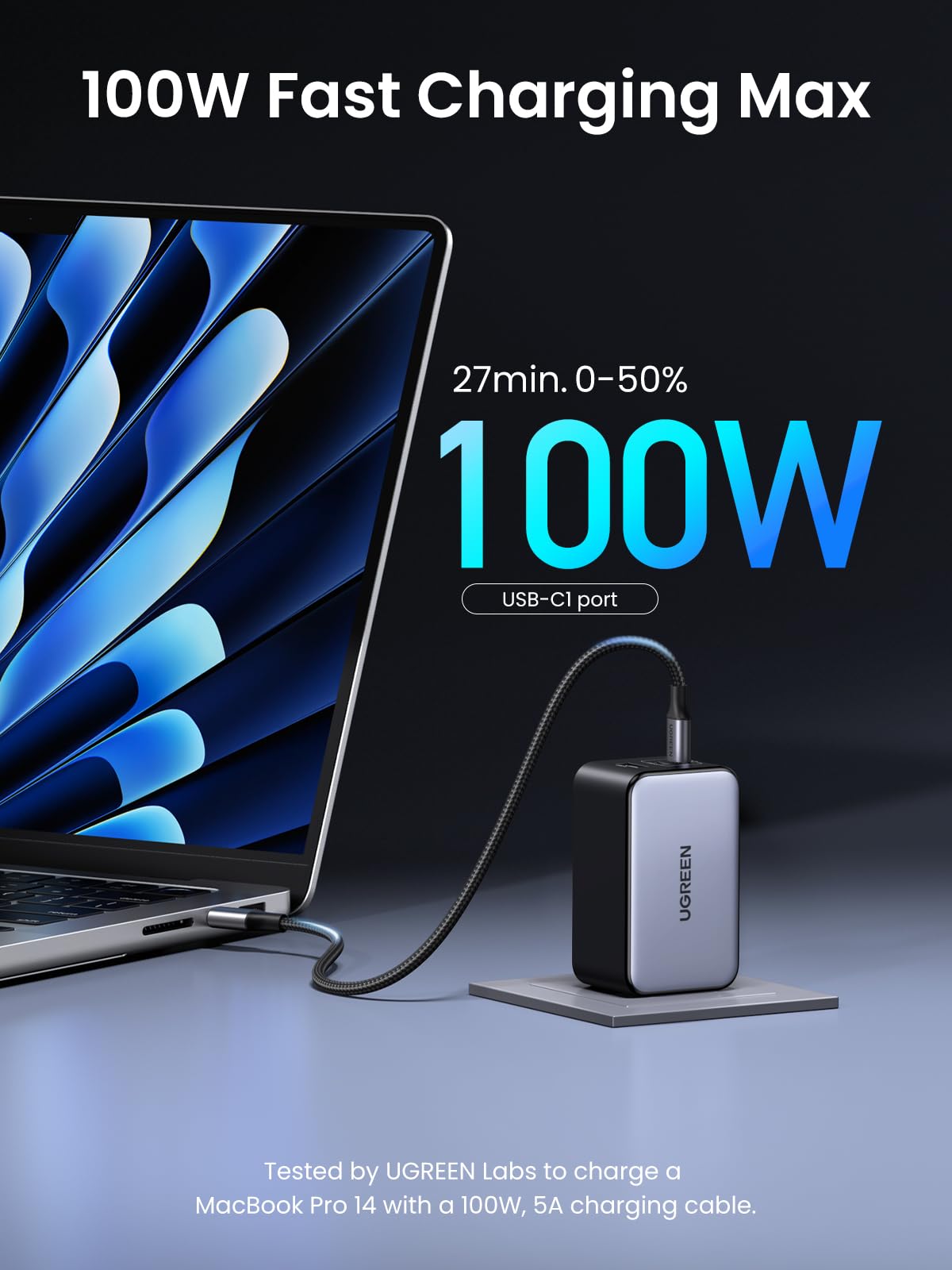 UGREEN Nexode X 100W 3-Port GaN Charger 35037 | Gamers Point Bahrain
