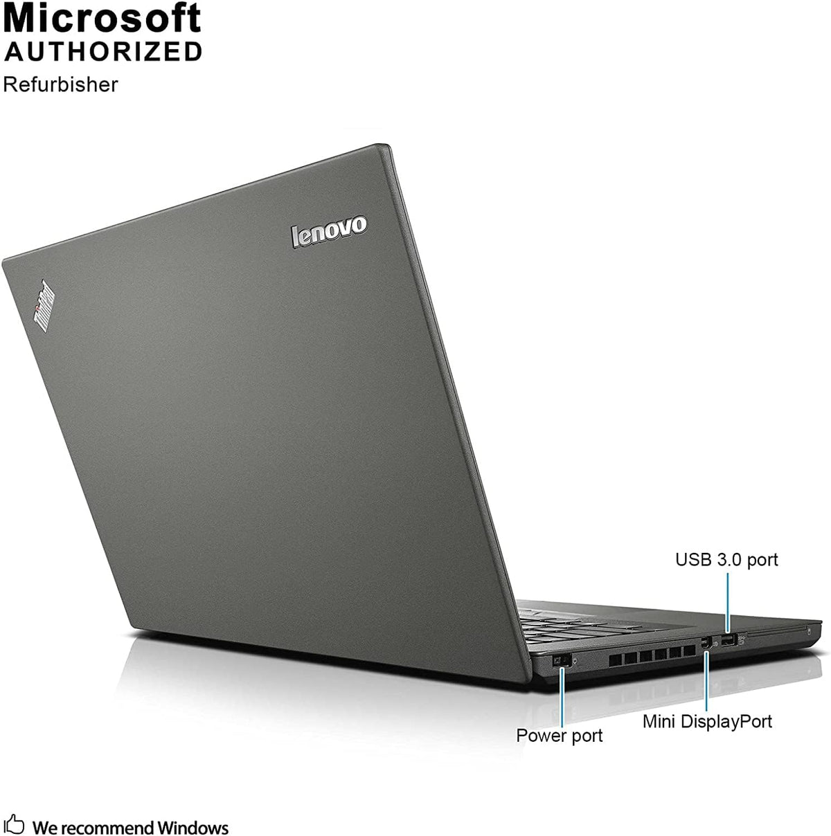 Lenovo ThinkPad T450s 14" Core i7 5th Gen 8GB RAM 256GB SSD Refurbished Laptop, renewed laptop model photo 3