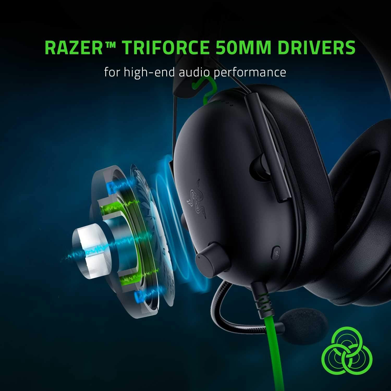 Razer BlackShark V2 X Gaming Headset: 7.1 Surround Sound - 50mm Drivers - Memory Foam Cushion - PC, PS4,PS5, Nintendo Switch, Xbox One, Xbox Series X & S, Mobile - 3.5mm Audio Jack - Black MP HEADSET Gamers Point 43.000 