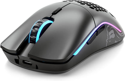 Glorious Model O Wireless Gaming Mouse - Superlight, 69g Honeycomb Design, RGB, Ambidextrous, Lag Free 2.4GHz Wireless, Up to 71 Hours Battery - Matte Black Mice Gamers Point 38.000 