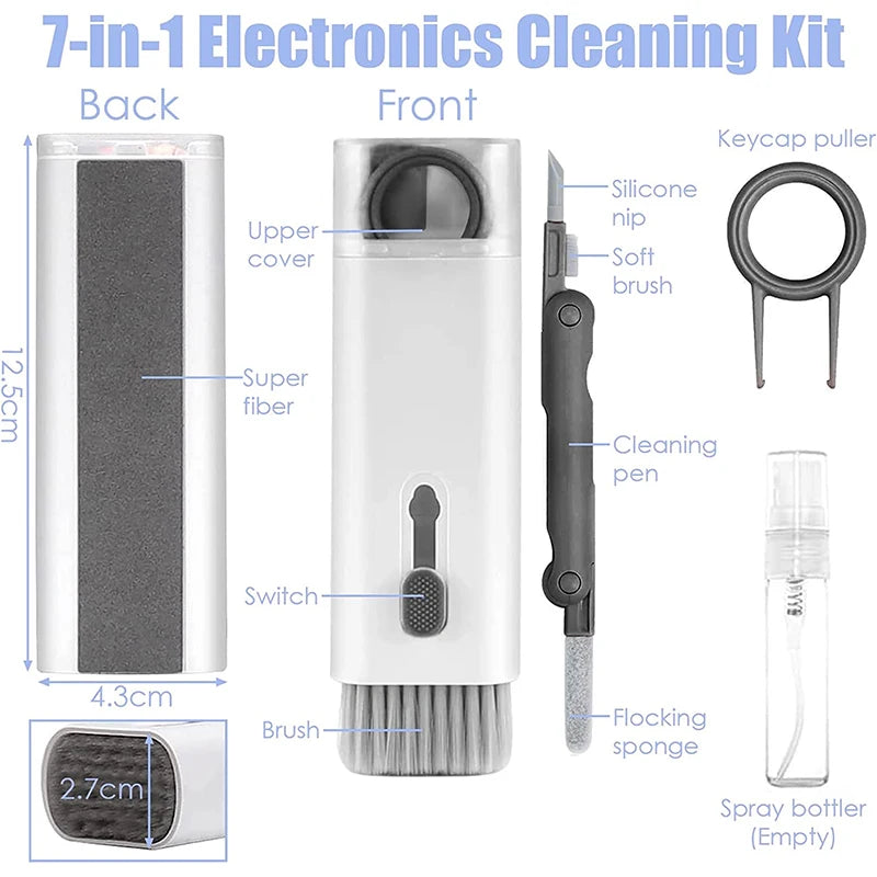 7-in-1 Keyboard Cleaning Kits Airpods Cleaner Headset Cleaner Pen Laptop Screen Cleaning Bluetooth Earphones Cleaning Kit - BAHRAIN Cleaners Gamers Point 7.000 