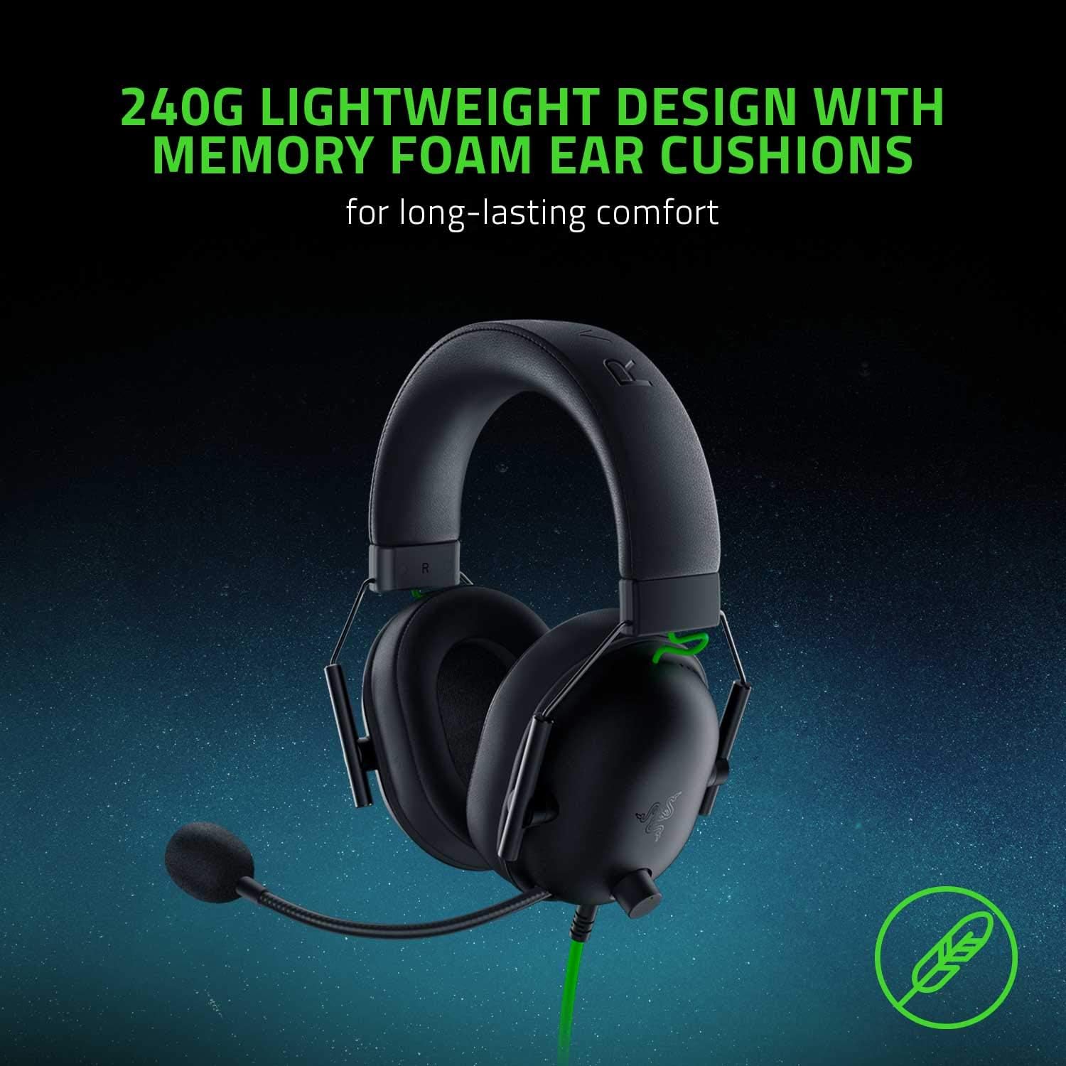 Razer BlackShark V2 X Gaming Headset: 7.1 Surround Sound - 50mm Drivers - Memory Foam Cushion - PC, PS4,PS5, Nintendo Switch, Xbox One, Xbox Series X & S, Mobile - 3.5mm Audio Jack - Black MP HEADSET Gamers Point 43.000 