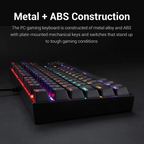 Redragon K552 Kumara 87-Keys Mechanical Gaming Keyboard, Red Key Switches, Anti-Ghosting Keys, Free N-Key Rollover, ABS Material, Wired Connectivity, English Keyboard Layout, Black | K552RGB-1-RED Redragon Keyboards  Gamers Point