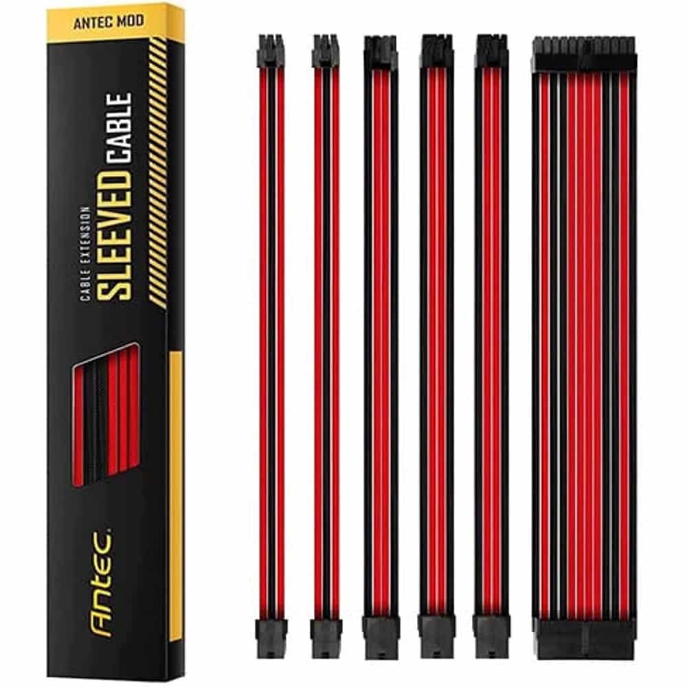 Antec Red Braided PSU Extension Kit 24-pin 8-pin PCIe