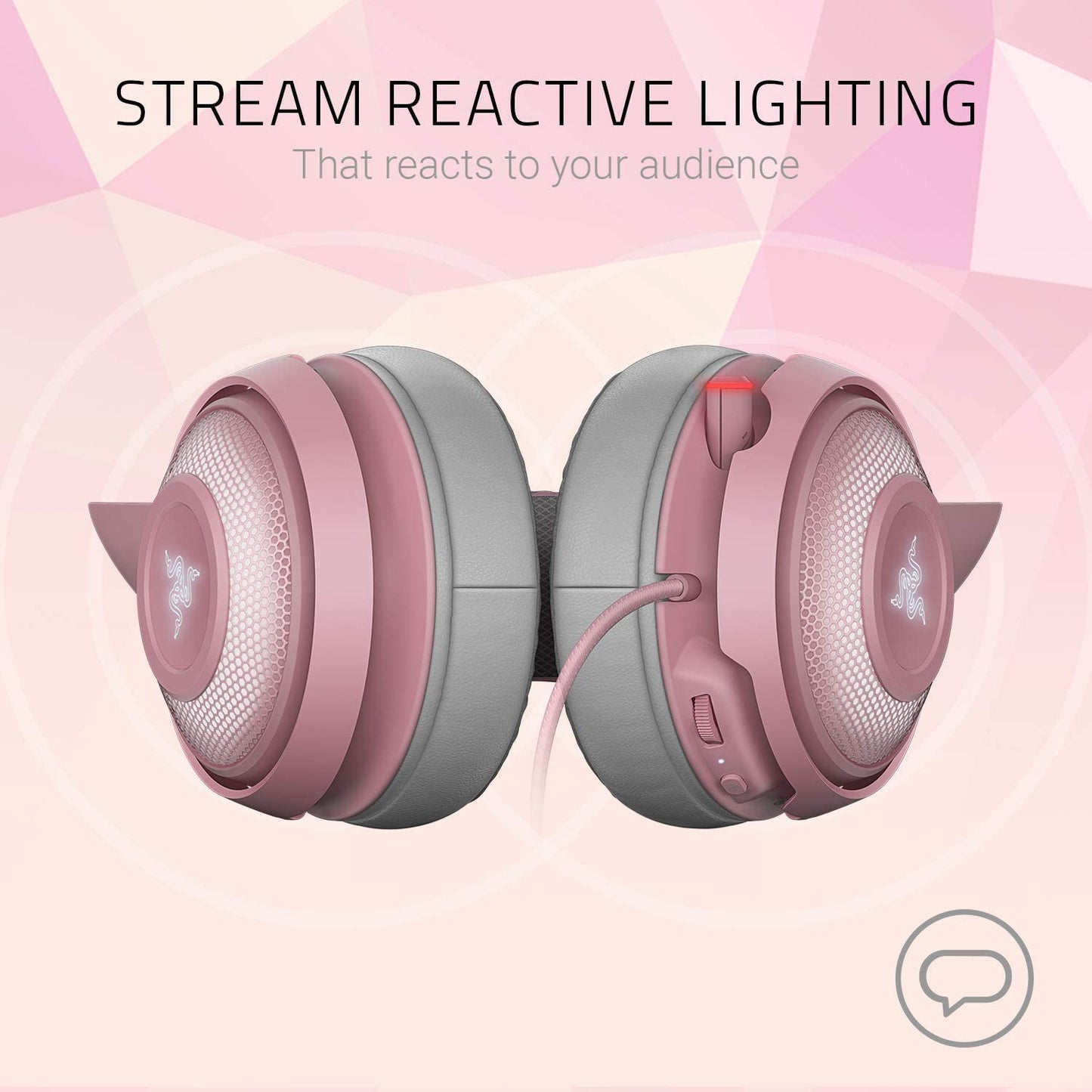 Razer Kraken Kitty RGB USB Gaming Headset - Quartz Pink - GPC Headset Gamers Point 59.000 