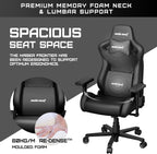 Anda Seat Kaiser Frontier Black Leather Gaming Chair - XL Premium ANDA Chair  Gamers Point