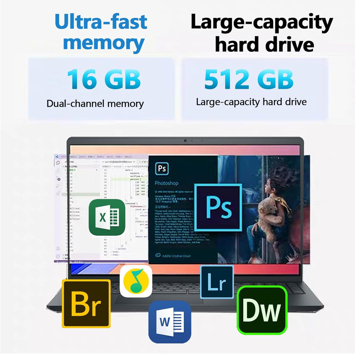 Dell Inspiron 3585 15.6" Ryzen 5 8GB RAM 512GB SSD Refurbished Laptop, renewed laptop model photo 3