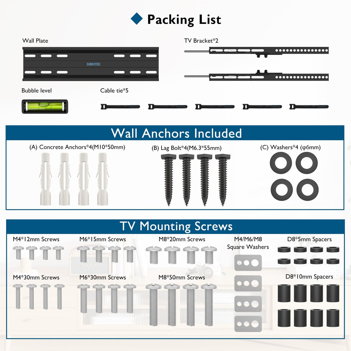 HEAVY DUTY Ultra Slim TV Wall Bracket, Tilting TV Wall Mount for 23-60 Inch TVs, Low Profile TV Bracket, Max VESA 400x400mm, Holds Up to 45kg, Spring Locking System,IN BAHRAIN TV Wall & Ceiling Mounts Gamers Point 14.990 